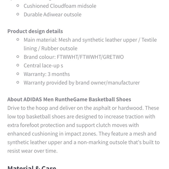 Adidas Run the game - Picture 4 of 16